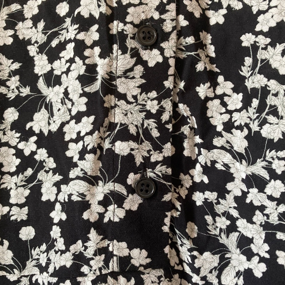 & Other Stories Black and White Floral Shirt Dress Size 10 - Picture 8 of 16
